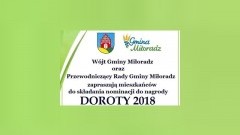 Miłoradz : Zapraszamy do składania nominacji w konkursie DOROTY 2018&#8230;