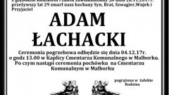 Zmarł Adam Łachacki. Żył 29 lat