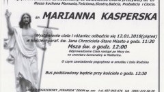 Zmarła Marianna Kasperska. Żyła 87 lat