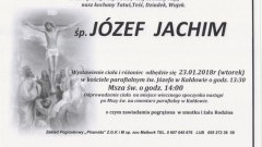 Zmarł Józef Jachim. Żył 81 lat.