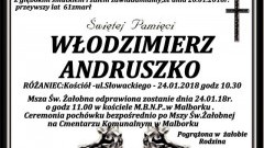 Zmarł Włodzimierz Andruszko. Żył 61 lat.