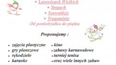 Gmina Malbork: Spędź aktywnie ferie! Ośrodek kultury przygotował bogaty program dla najmłodszych – 24.01.2018