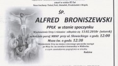 Zmarł Alfred Broniszewski. Żył 83 lat.