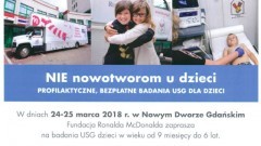 Profilaktyczne, bezpłatne USG dla dzieci w Nowym Dworze Gdańskim - 24-25.03.2018