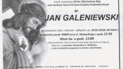 Zmarł Jan Galeniewski. Żył 84 lata