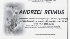 Zmarł Andrzej Reimus. Żył 69 lat.