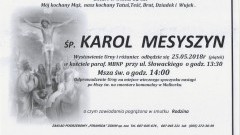 Zmarł Karol Mesyszyn. Żył 82 lata