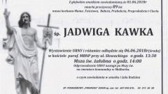 Zmarła Jadwiga Kawka. Żyła 89 lat.