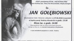 Zmarł Jan Gołębiowski. Żył 63 lata.