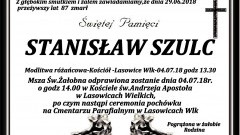 Zmarł Stanisław Szulc. Żył 87 lat