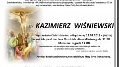 Zmarł Kazimierz Wiśniewski. Żył 77 lat