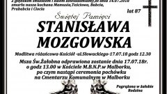 Zmarła Stanisława Mozgowska. Żyła 87 lat.