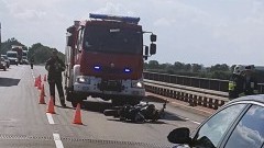 W wyniku wypadku motocyklista trafił do szpitala