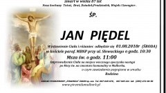 Zmarł Jan Piędel. Żył 87 lat