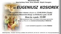 Zmarł Eugeniusz Kosiorek. Żył 74 lata. 