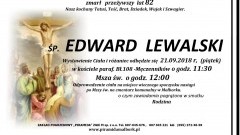 Zmarł Edward Lewalski. Żył 82 lata.