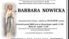 Zmarła Barbara Nowicka. Żyła 81 lat