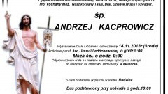 Zmarł Andrzej Kacprowicz. Żył 76 lat.