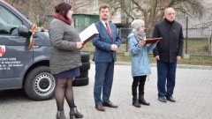 Poświęcenie samochodu i spotkanie opłatkowe w malborskim Środowiskowym Domu Samopomocy.