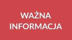 Komunikat Urzędu Miejskiego w Nowym Dworze Gdańskim.