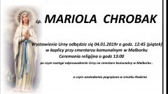 Zmarła Mariola Chrobak. Żyła 62 lata.