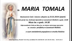 Zmarła Maria Tomala. Żyła 91 lat.