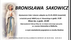 Zmarła Bronisława Sakowicz. Żyła 102 lata.