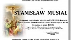 Zmarł Stanisław Musiał. Żył 83 lata.