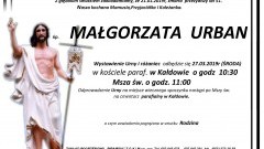 Zmarła Małgorzata Urban. Żyła 51 lat.