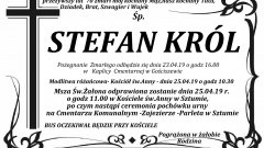 Zmarł Stefan Król. Żył 70 lat