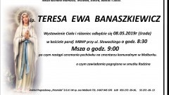 Zmarła Teresa Ewa Banaszkiewicz. Żyła 63 lata.