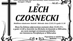 Zmarł Lech Czosnecki. Żył 67 lat.