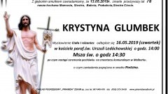 Zmarła Krystyna Glumbek. Żyła 78 lat.