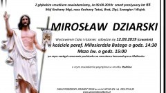 Zmarł Mirosław Dziarski. Żył 65 lat.