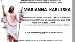 Zmarła Marianna Karulska. Żyła 91 lat.