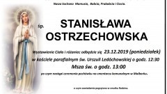 Zmarła Stanisława Ostrzechowska. Żyła 94 lata. 