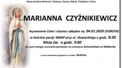 Zmarła Marianna Czyżnikiewicz. Żyła 89 lat.