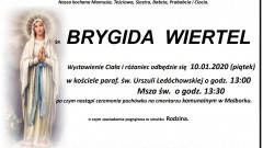 Zmarła Brygida Wiertel. Żyła 81 lat.