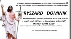 Zmarł Ryszard Dominik. Żył 56 lat.