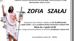 Zmarła Zofia Szałaj. Żyła 90 lat.