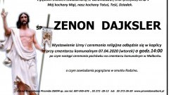 Zmarł Zenon Dajksler. Żył 84 lata.