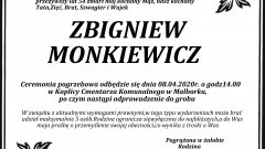 Zmarł Zbigniew Monkiewicz. Żył 54 lata.