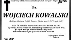 Zmarł Wojciech Kowalski. Żył 61 lat.