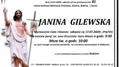 Zmarła Janina Gilewska. Żyła 81 lat.