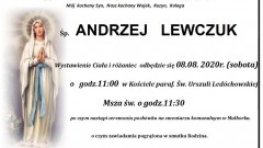 Zmarł Andrzej Lewczuk. Żył 62 lata.