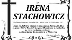 Zmarła Irena Stachowicz. Żyła 85 lat.