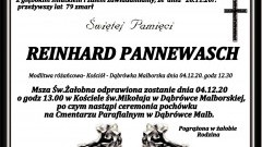 Zmarł Reinhard Pannewasch. Żył 79 lat. 