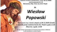 Zmarł Wiesław Popowski. Żył 58 lat.