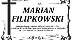 Zmarł Marian Filipkowski. Żył 76 lat.