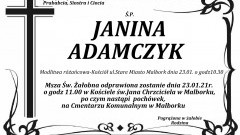 Zmarła Janina Adamczyk. Żyła 89 lat.